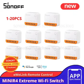 1-20 парчета SONOFF MINI R4 Wifi Switch Модул Smart Wi-Fi интернет и 2-Лентов Ключ Умен Дом Работи R5 S-MATE Безжично Управление на Алекса Google Home