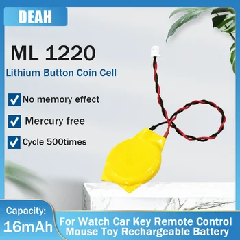 1-4шт ML1220 ML 1220 3V Литиева Акумулаторна Батерия 1220 CMOS RTC Монетни Клетка За Дънната Платка Будилник, Калкулатор, Часовник и Фенерче