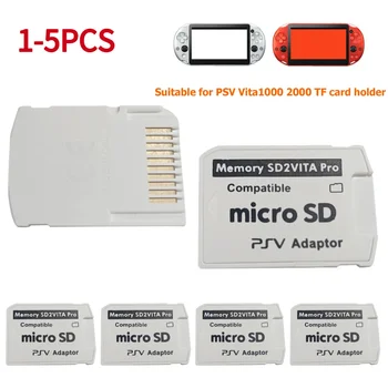 1-5 Бр. V5.0 SD2VITA PSVita Карта памет Micro за PS Vita SD Игрална карта 1000/2000 Слот за SD-карта, Адаптер 3,60 Системна SD карта
