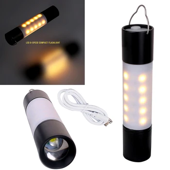 1-5 бр. Акумулаторна батерия USB на медальон фенерче, Мащабируем алуминиева сплав + ABS led фенерче, лампа за къмпинг, лека нощ на открито