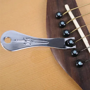 1 бр. струна акустична китара от неръждаема Стомана, гвоздодер, гребец за облекчаване на закрепване на мост, удобен инструмент