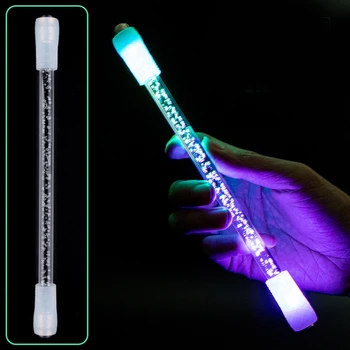 1 бр. цветни led светлини, въртящи на пръста, без зареждане, креативна светкавица, въртяща гел писалка, студентски завъртане на дръжката