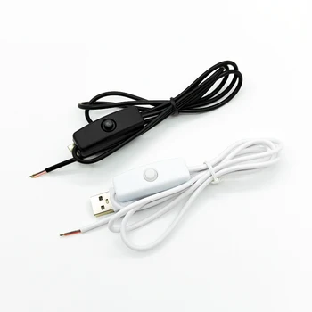 1 м 1,5 м USB захранващ Кабел с превключвател на Led лента Електрически Медни проводници USB кабел от 5 ДО 12 В USB удължителен кабел за захранване