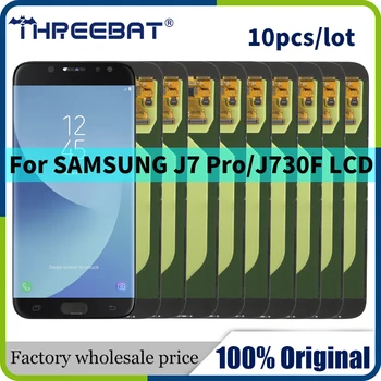 10 бр./лот на Едро, LCD дисплей, оригинална За SAMSUNG Galaxy J7 2017 J7 Pro, LCD екран J730F, J730G, J730GM, сензорен екран