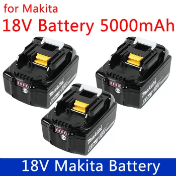 100% Оригинална Акумулаторна Батерия 18V Makita 5000mAh за Лаптопи с led литиево-йонна батерия Заместител на LXT BL1860B BL1860 BL1850