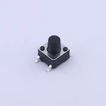 10шт Черно SMT SMD Mini/Micro 4pin Осезаемо миг премина 6x6x7 мм 6*6*7 Отменя тактилни бутони на ключа