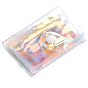1бр PVC Лазерен прозрачен ID Титуляр за брой карти Мъжки бизнес RFID Блокиране на чантата за Носене за защита на кредитни карти Джоб на чантата
