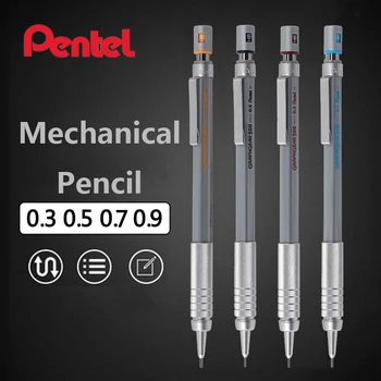 1бр Механичен молив Pentel PG515 PG513 PG517 PG519 За изготвяне на Скица Лесно да се Прекъсне Студентски Метален Подвижен Молив