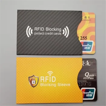2 елемента RFID Блокер ръкави Карта NFC Защита на дебитна кредитна карта, блокиращите, Защита от кражба на лични данни за мъже и жени, за носене за банкови карти