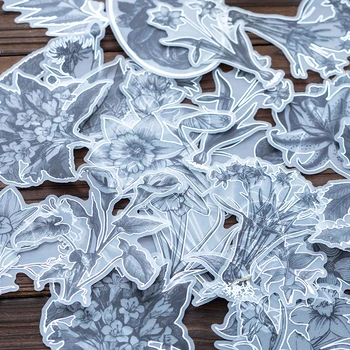 20 опаковки на Едро Стикер Цвете, растение сернокислотная хартия серебрение Кала Роза декоративни стикери албум за изрезки 105*131 мм