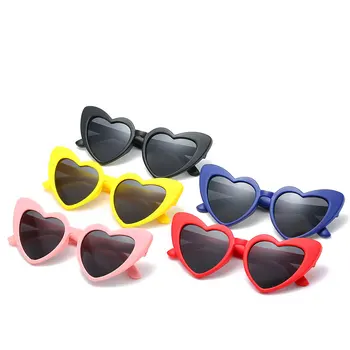 2019 Детски поляризирани силиконови очила Love, детска мода, праскова сърце, удобни слънчеви очила Tide Wild, детски очила