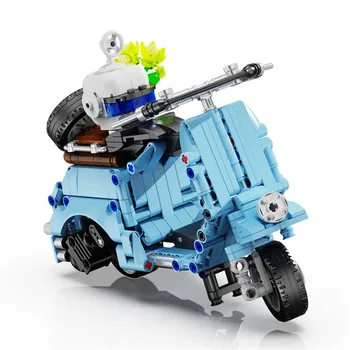 2022 Градски творчеството на Педала за ползване в домашни условия Мотор МОТО Събрана модел за Изграждане на блокове, Тухли, Детски играчки Коледен подарък