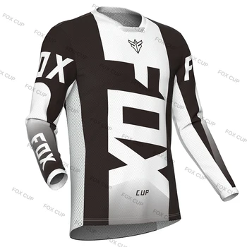 2023 Мъжки Тениски за Скоростно спускане Fox Cup Mountain Bike МТБ Ризи Offroad DH Мотоциклетът Майк За Мотокрос, Спортно Облекло Bike Fit