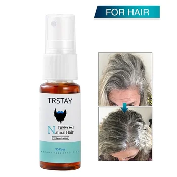 2023 Нов спрей за Възстановяване на естествения Цвят на косата в сервитути за унисекс Herbal Cure, Тоник за лечение на бяло седины