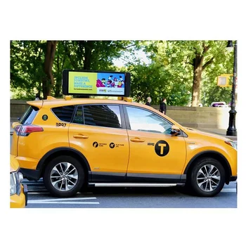 2023 Нова двойна топ за такси P4, Рекламни панел Wi-Fi, автомобили билбордове, led дисплей