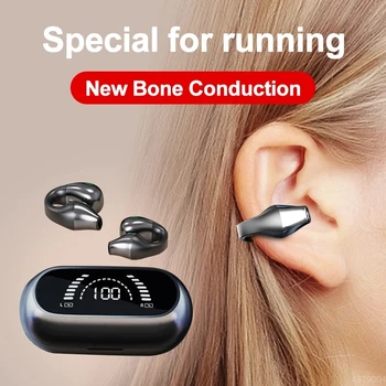 2023 НОВА оригинална Bluetooth-слушалки с костна проводимост, безжични слушалки от отворен скоба за ушите с микрофон, Спортни слушалки за iphone