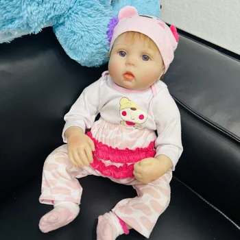 22-Инчовата скъпа Възстановената момиче с укорененным мохером, Мека на допир vinyl кукла за новородено Bebe