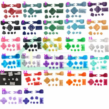 25 Цвята Допълнителен набор от сменяеми комбинации за GameBoy Advance SP за GBA SP Пълен набор от бутони за R L A B D-Pad