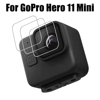 3 бр. закалено стъкло за GoPro Hero 11 Mini, прозрачно фолио за обектива на камерата GoPro, защитно фолио от надраскване за GoPro Hero11 Mini