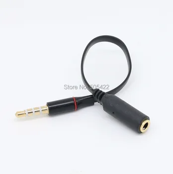 300 бр./лот на едро, 3,5 мм кабел-адаптер за преобразуване на OMTP на CTIA, плосък кабел-юфка за слушалки