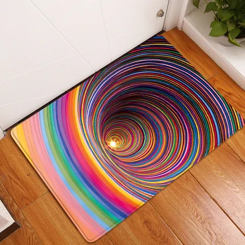 3D Върти илюзия Килим на Входа мат Абстрактна Геометрична Оптика Нескользящий мат Декоративни килими за хол