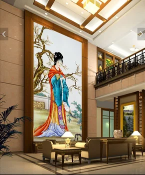 3d тапети за стая по поръчка стенопис Красота на жените в древен Китай фон за рисуване хол фотообои за стени 3d