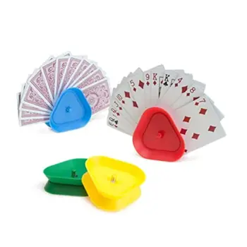 4 бр./компл. държач за карти за игра, с триъгълна форма, с усилвател, настолна игра, седалка за покер, мързелив покер, основната игра, организующая ръце