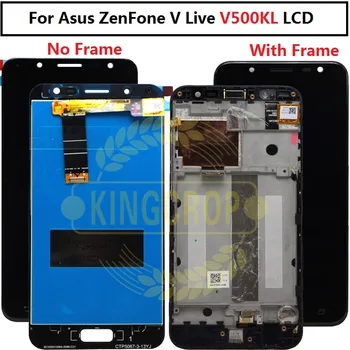 5,0 инча За Asus ZenFone V Live V500KL LCD дисплей, Дигитайзер, Тъчпад Екран възли За Asus V500KL LCD дисплей с рамка