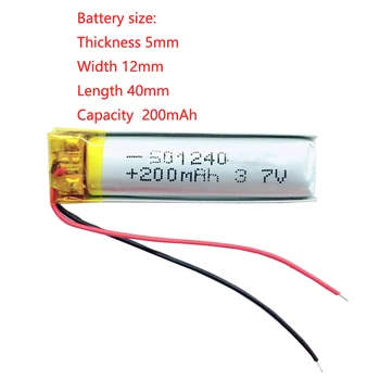 501240 Полимерно-литиева батерия 200 mah 3,7 Bluetooth Спортни слушалки Интелектуална Носен дръжка за запис на