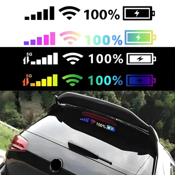 5G Wi-Fi Сигнала на мобилния телефон, стикери на предното стъкло на автомобила, винил, мото-светлоотразителни стикери, аксесоари за външния декор на автомобил