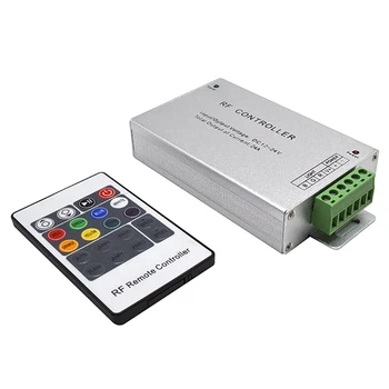 5X Led контролер 12-24 В радиочестотни дистанционно ниско налягане, цветен 20-ключ с дистанционно управление на RGB, регулатор за затъмняване на светлината панел