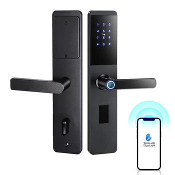 6068 SUS304 Секретни биометричен пръстов отпечатък Ttlock Smart Lock App Door