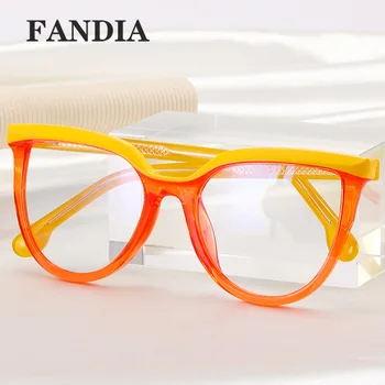 82032 Модни TR90 Полнокадровые антисиневые очила, дамски слънчеви очила в ярки цветове, вставляемая оптични рамки за очила CP
