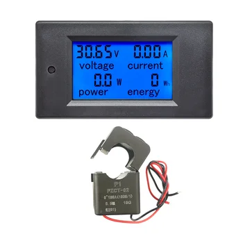 AC 80-260 В 100A 50A 20A LCD Цифров Измерител на Напрежение, Индикатор за Мощност, Волтметър, Амперметър, Ваттметр, Ток, Ампер-Тестер