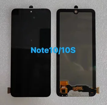 Amoled TFT LCD за Xiaomi Redmi Note 10 Note10, сензорен стъклен дигитайзер в събирането с рамка Note 10S Note10S