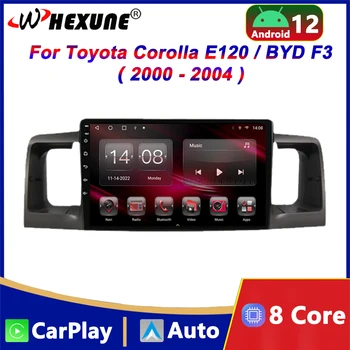 Android 12 Авто Авто Радио, Мултимедиен Плейър За Toyota Corolla E120 2000-2004 BYD F3 WIFI Carplay GPS Навигационен Главното Устройство