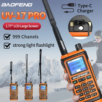 Baofeng UV-17 Pro Преносима Радиостанция VHF UHF Далечни разстояния Ловно Шунка 10 W Преносими Радиостанции, Аматьорски Двупосочна Радиовръзка С Тактически антена