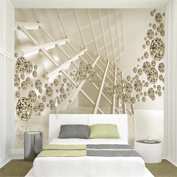 beibehang papel de parede Тапети и стенни 3D тапети изображение творческо пространство златната топка 3D декорация на дома, хол 3D тапети