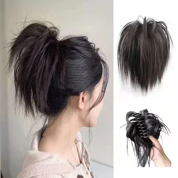 Beiyufei Синтетична шнола за коса, перуки, изработени от мръсни къдрава коса, за жени, китка, нокът за изграждане, перуки за жени, режийни Косата