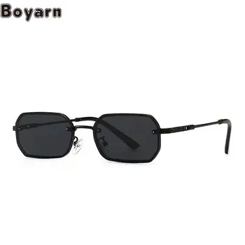Boyarn Eyewear Oculos, Нова Модерна ретро кутия, Тесни Слънчеви Очила Ins Wind Street, големи Маркови Слънчеви Очила