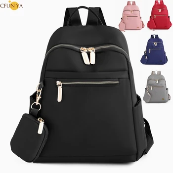 CFUN YA Висококачествен женски раница с голям капацитет, пътен раница, модерни училищни чанти за момичета, дамски чанти за рамо