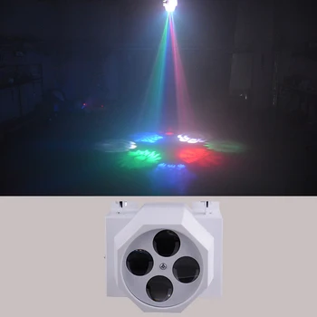 Dj LED 4 Очи Gobo панорамен ефект на светлината за Домашно забавление DJ Бар Клуб Дискотека Добър ефект 4 Движещи се цветни главата светлина