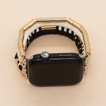 Go2boho, нестандартен, модерен гривна в стил бохо с мъниста за Apple Watch