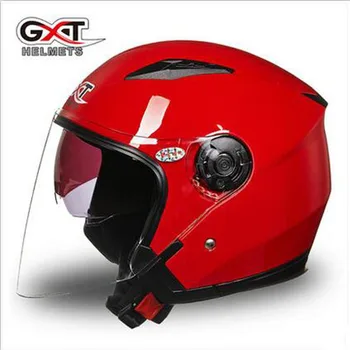 GXT512 ретро, двойни лещи, жени, мъже, мотоциклет шлем на половината от лицата, крак електрически велосипед, защита от сблъсък, каско