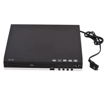 HD-229 Домашен DVD-плеър, DVD Плейър CD-та Цифров мултимедиен плеър Възпроизвеждане на U-диск HD AV изход, с дистанционно управление