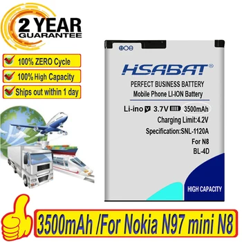 HSABAT 3500 mah BL-4D BL 4D Батерия се Използва за Nokia N97 MINI E5 N8, E7, N8 803 N803 702T E6 N5 210 T7-00