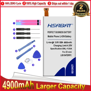 HSABAT LIS1547ERPC Батерия с капацитет от 4900 mah за SONY Xperia Z2A Z2 MINI Z2mini ZL2 SOL25 D6563 Безплатна доставка за номер на проследяване