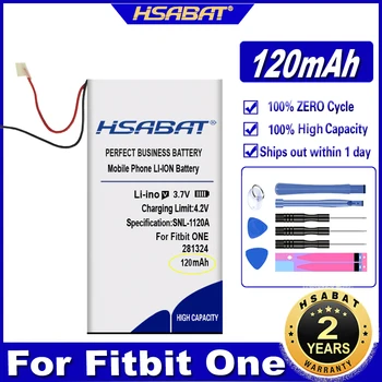 HSABAT WL-FBT06 Батерия с капацитет 120 mah за Fitbit One LSSP281324AB Smartband Умен Гривна Новите Литиево-Полимерни Батерии
