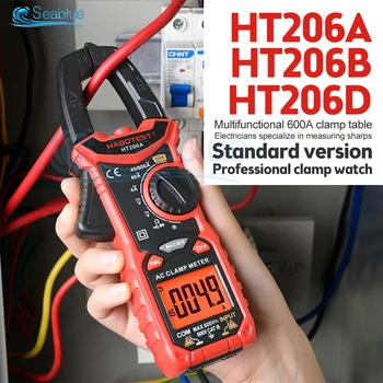 HT206A HT206B HT206D 600A AC/DC Дигитален Клещевой Метър за Измерване на напрежение ac/dc, температура, Мултицет