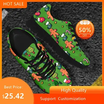HYCOOL/ Дамски Ежедневни Обувки на плоска подметка с Шарени Елхи за Момичета, Лека Дамски Обувки от Пролетно въздушна Мрежа, Zapatos Mujer